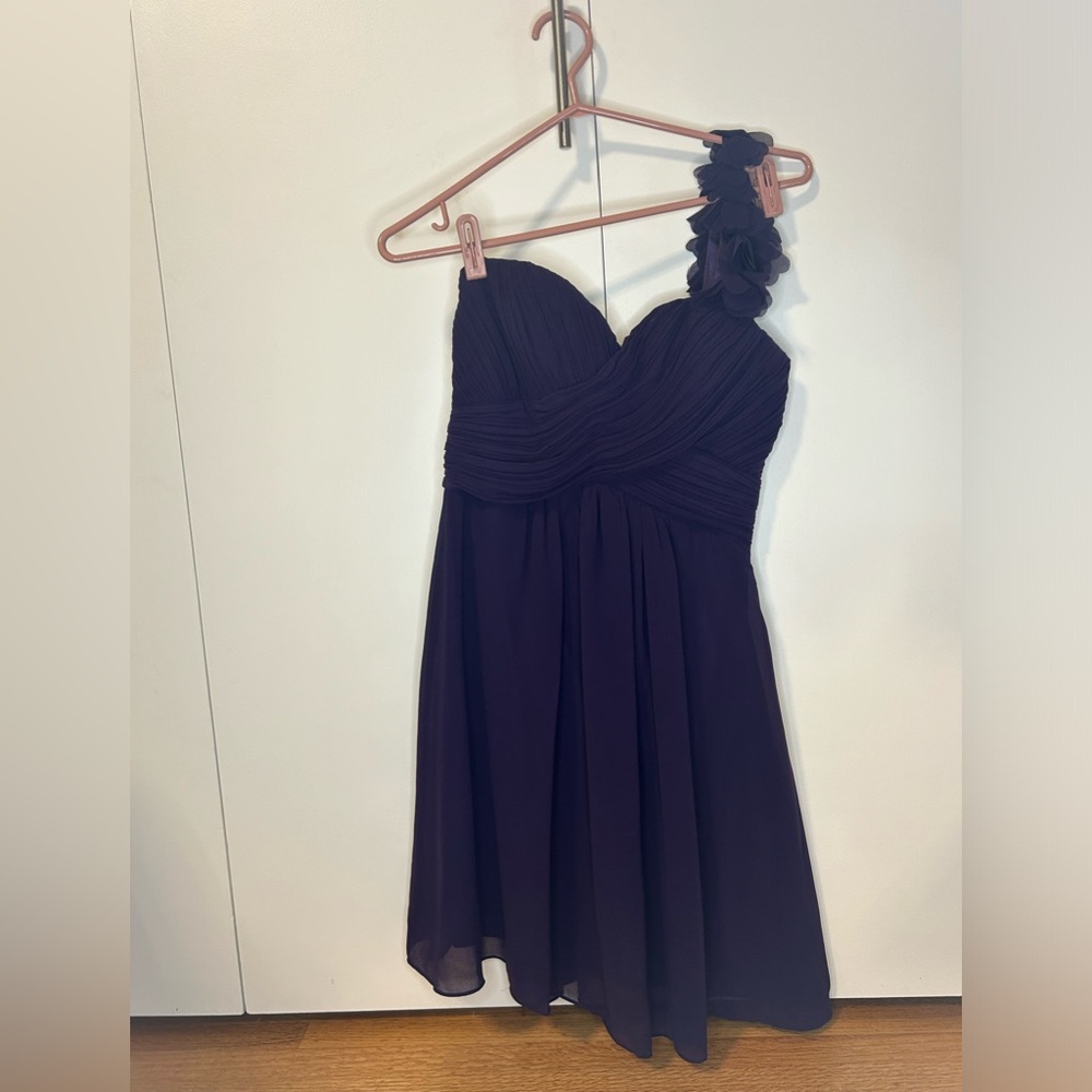 Ever Pretty Flowery Purple off the shoulder dress size 4